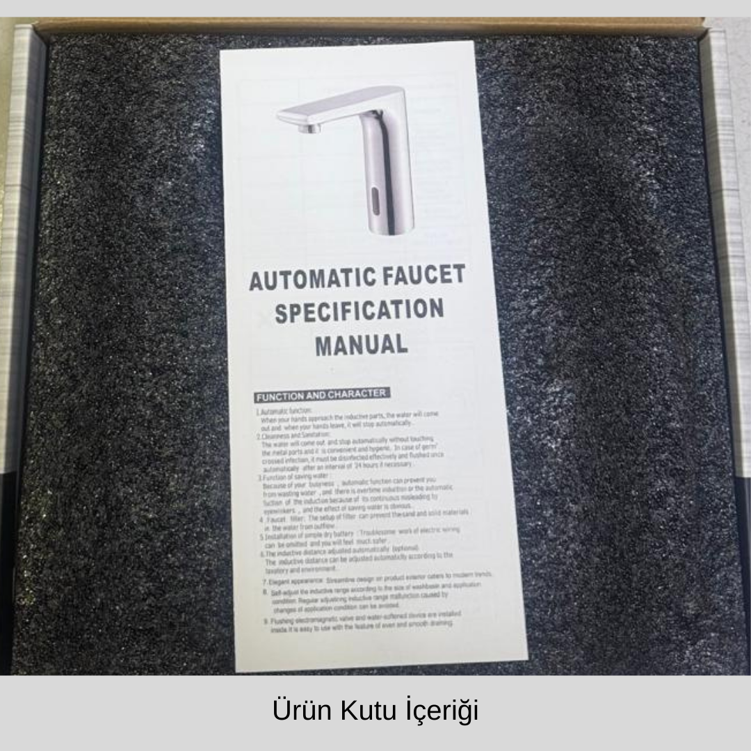 Edge Fotoselli Musluk, Tek Su Girişli Fotoselli Musluk-Sensörlü Musluk