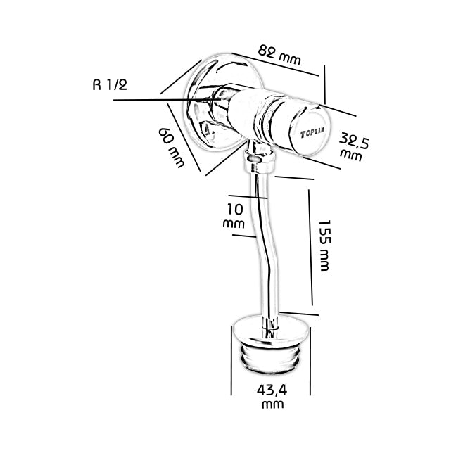 Muslukplus Zaman Ayarlı Pisuar Musluğu