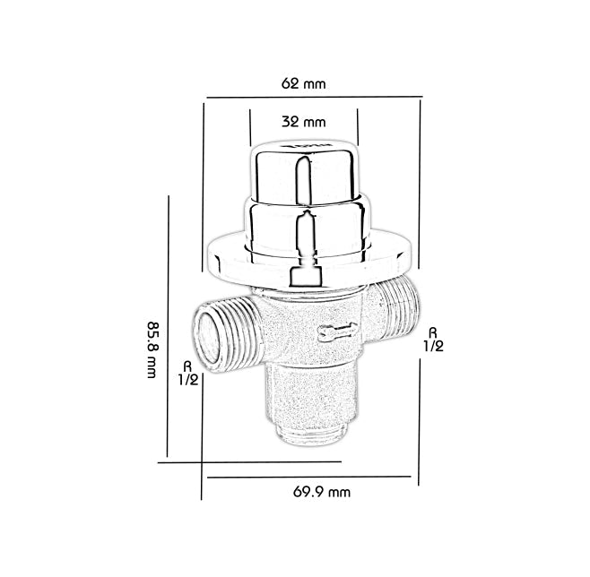 Zaman Ayarlı Sıvaaltı Pisuar Musluk Pirinç Rozetli